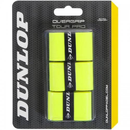 Blister Dunlop 3 Overgrips Tour Pro Amarillo Fluor