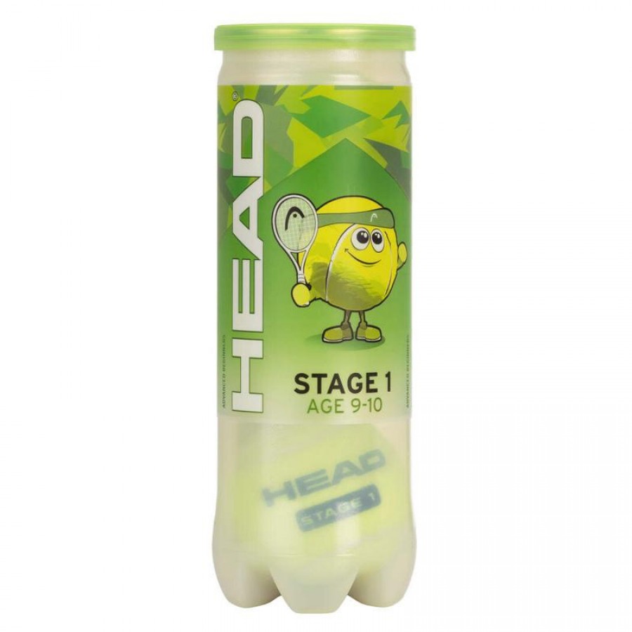 Bote de 3 Pelotas Head Stage 1 Verde  Offer + Cheap