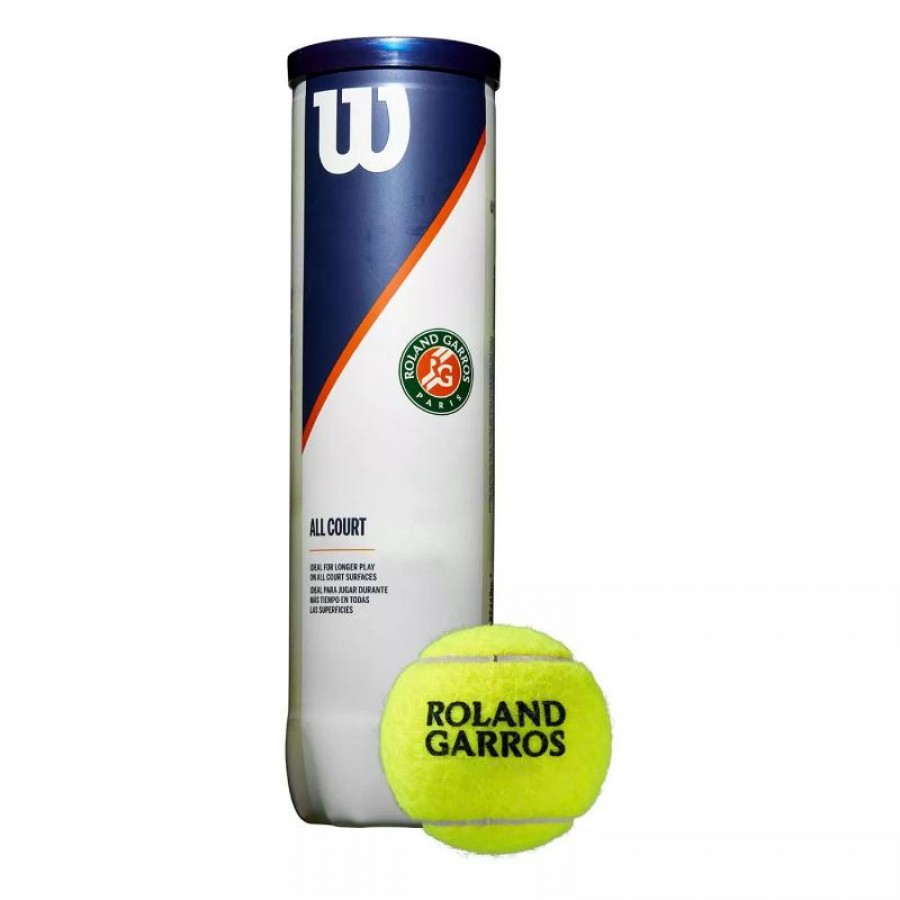 Bote de 4 Pelotas Wilson Roland Garros  Oferta + Barato