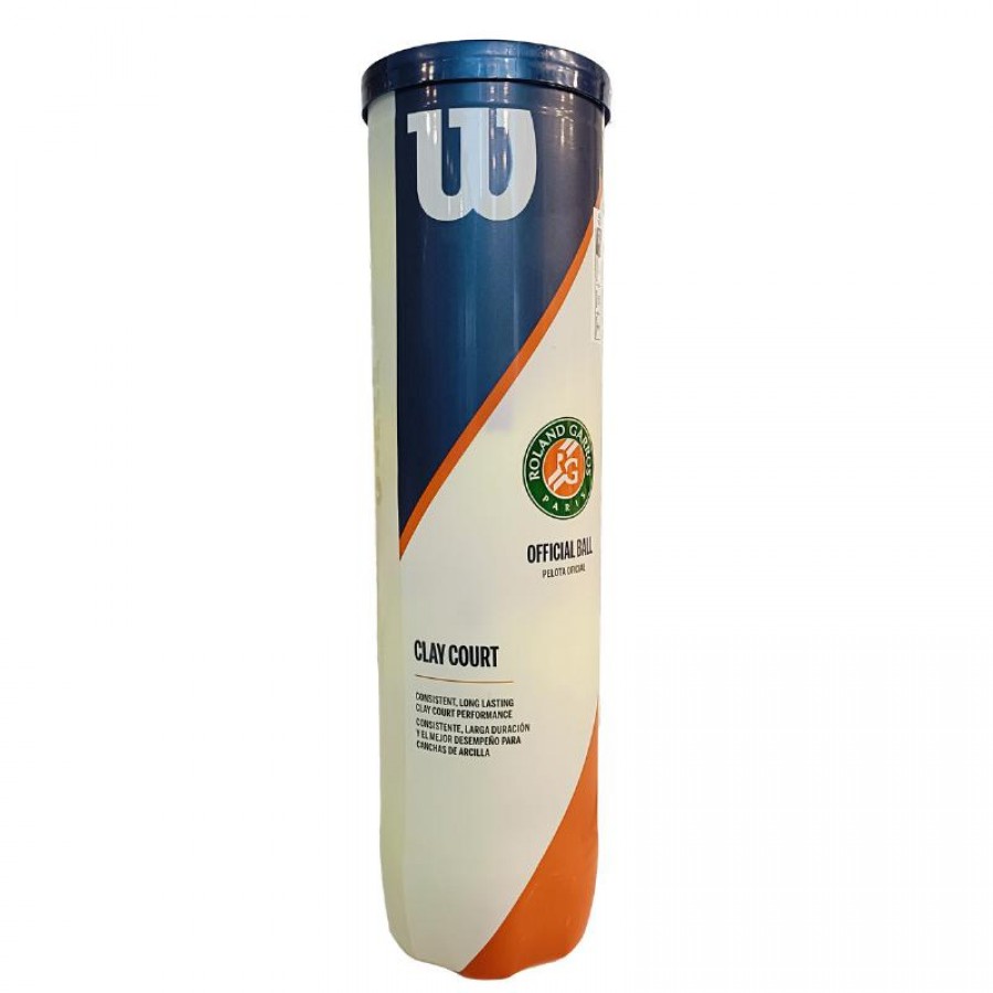 Bote de 4 Pelotas Wilson Roland Garros Clay Court  Oferta + Barato