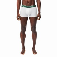 Boxers Lacoste Negro Blanco Gris Vigore 3 Unidades  Oferta + Barato