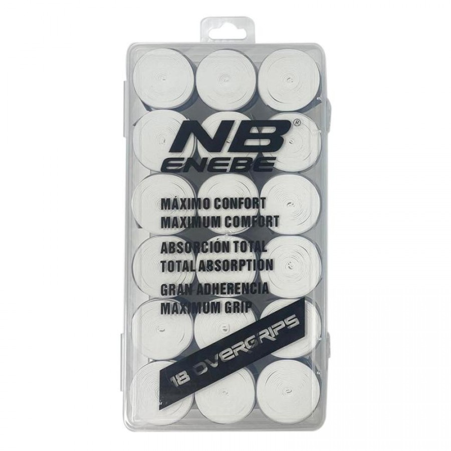 Enebe 18 Overgrips Scatola Bianca Liscia  Offerta + Economico