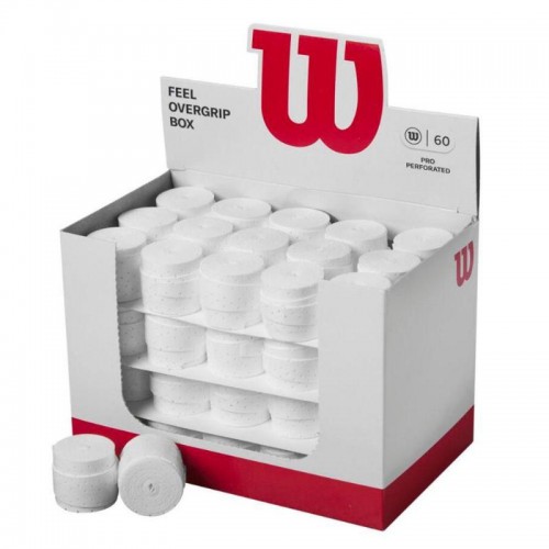 Caja Wilson Feel Pro Perforado Blanco 60 Overgrips Caja Wilson Feel Pro Perforado Blanco 60 Overgrips