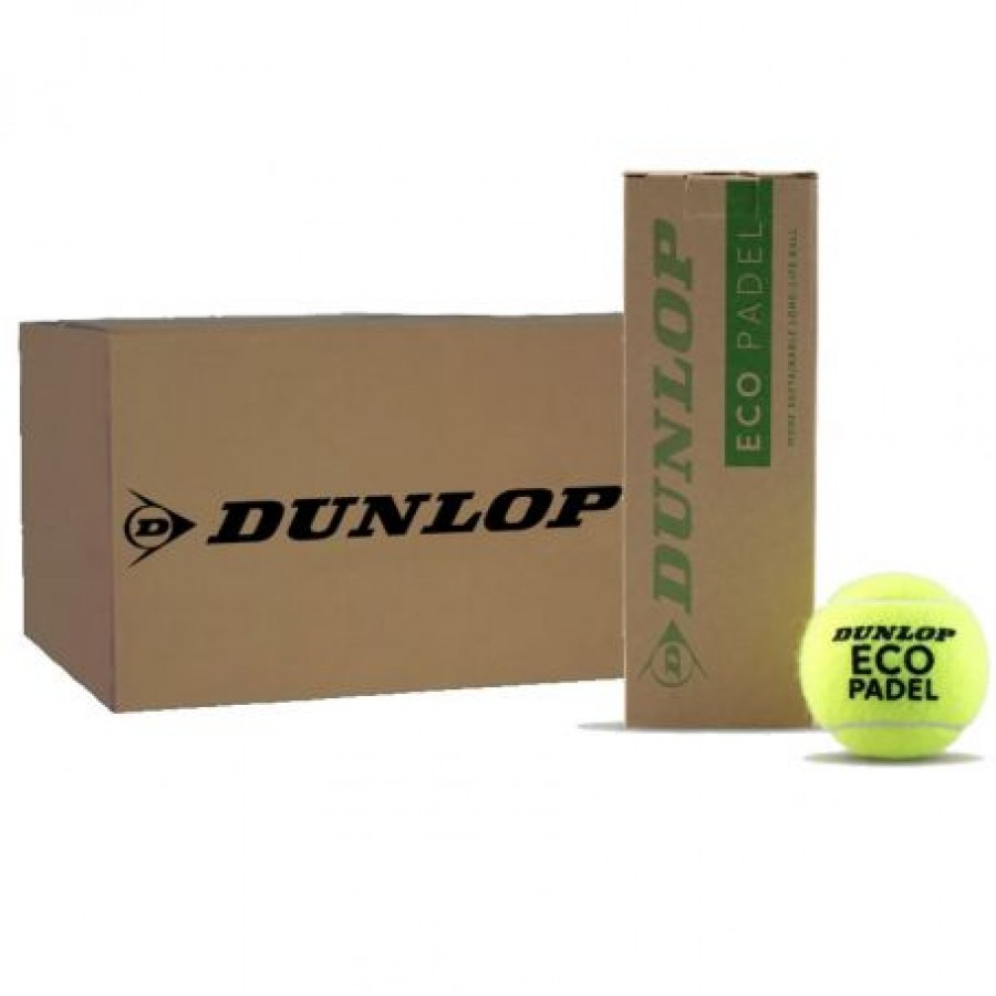 Cajon 72 Pelotas - 24 Botes de 3 uds - Dunlop Eco Padel  Oferta + Barato
