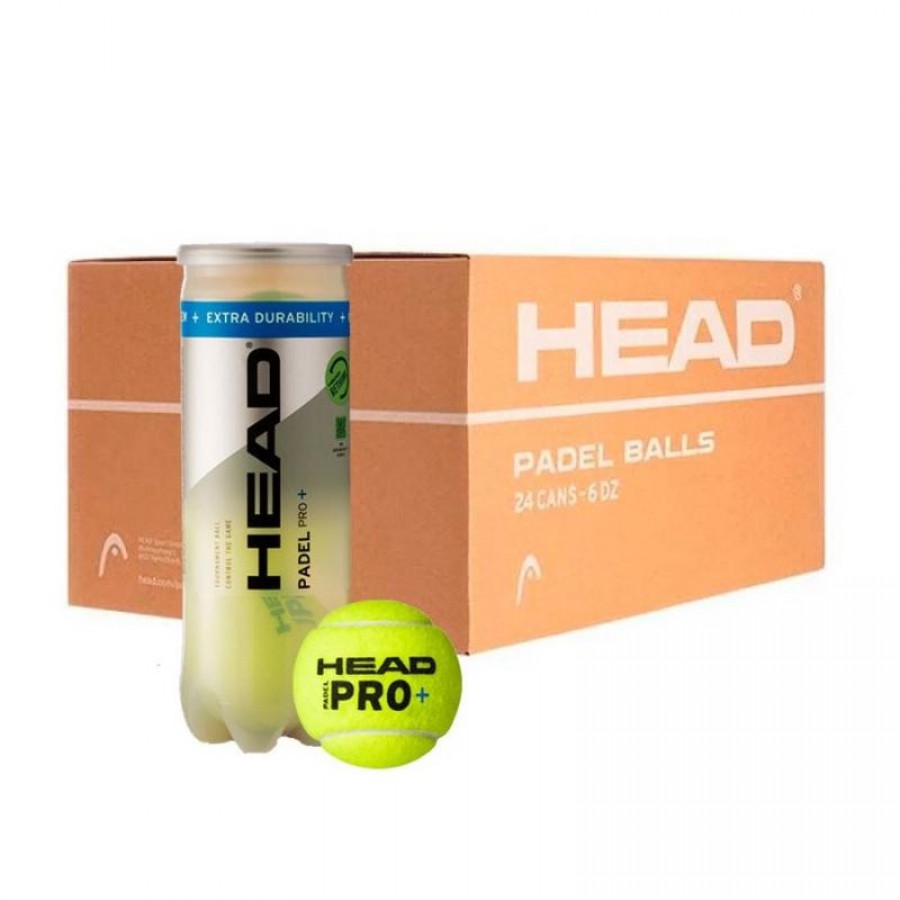 Boite 72 Balles - 24 Pots de 3 pcs - Head Padel Pro +  Offre - Pas cher