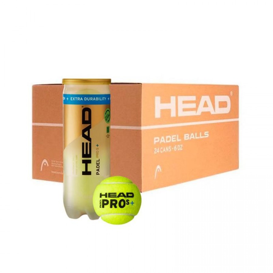 Boite 72 Balles - 24 Bidons de 3 pcs - Head Padel Pro S+  Offre - Pas cher