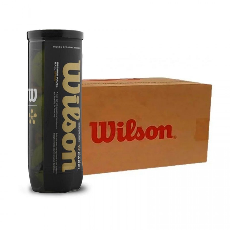 Cajon 72 Pelotas - 24 Frascos de 3 unidades - Wilson Padel Premier Speed  Oferta + Barato
