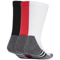 Calcetines Adidas Cushioned Crew Rojo Negro Blanco 3 Pares  Oferta + Barato