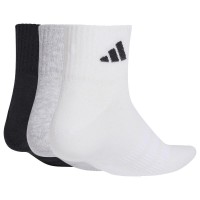 Calcetines Adidas Essentials Ank Gris Blanco Negro 3 Pares