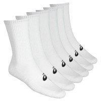 Asics Crew Chaussettes Blanches 6 Paires  Offre - Pas cher