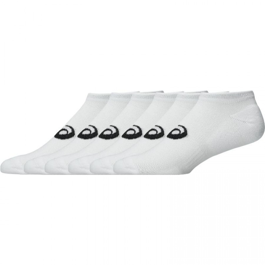 Asics Low Cut Glossy White Socks 6 Pairs