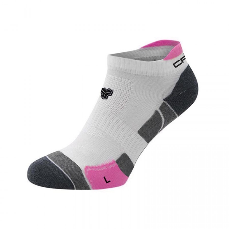 Cartri Axel Crew White Fucsia Socks 1 Pair  Offer + Cheap