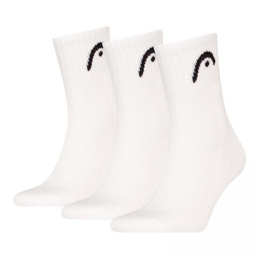 Calcetines Head All Sports Short Crew Blanco 3 Pares  Offre - Pas cher
