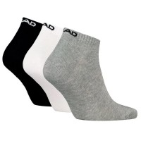 Calcetines Head All Sports Sneaker Negro Blanco Gris 3 Pares  Oferta + Barato