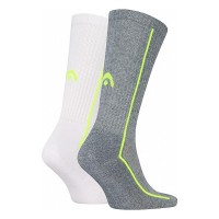 Calcetines Head Performance Crew Blanco Gris Lima 2 Pares  Oferta + Barato