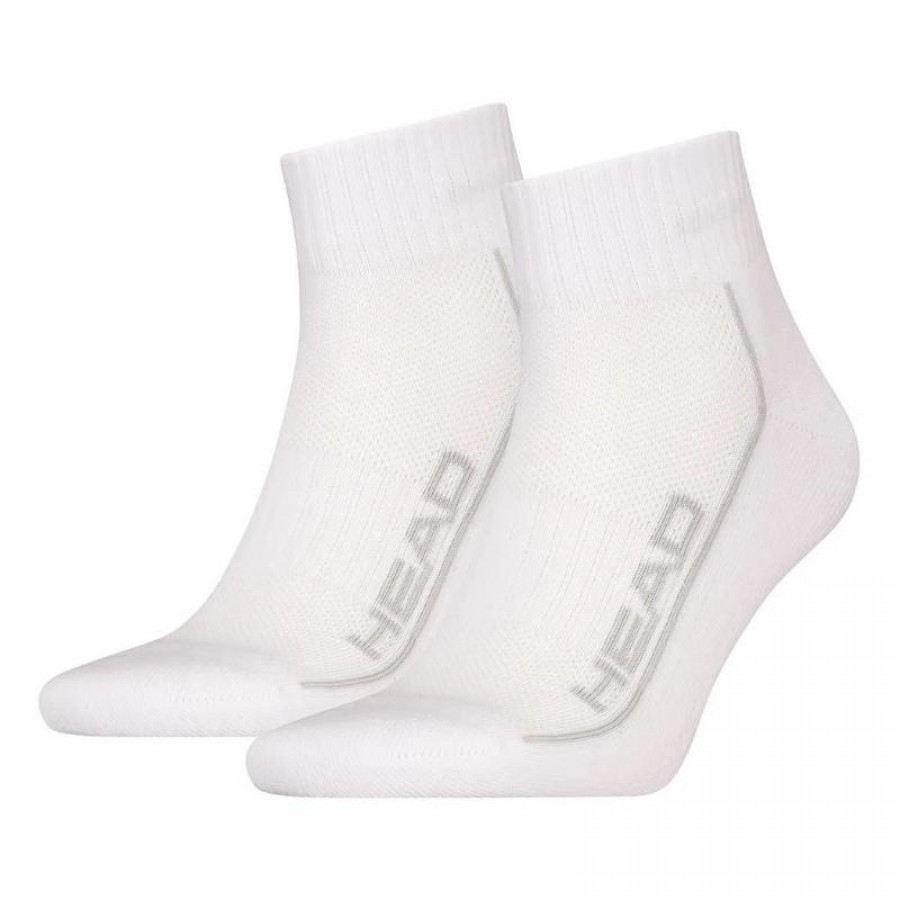 Calcetines Head Performance Quarter Blanco Gris 2 Pares  Offre - Pas cher