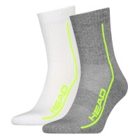 Calcetines Head Performance Short Crew Blanco Gris Lima 2 Pares  Offre - Pas cher