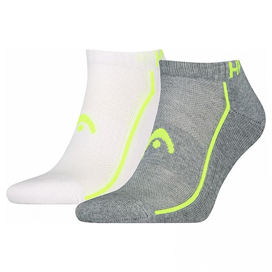 Calcetines Head Performance Sneaker Blanco Gris Lima 2 Pares  Oferta + Barato