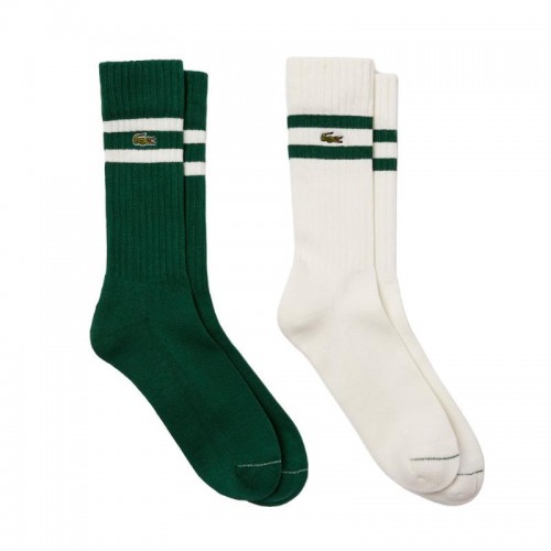 Lacoste High Cut Socks White Green Lacoste High Cut Socks White Green