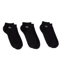 Meias Lacoste Sport Low Cut Pretas 3 Pares  Oferta + Barato