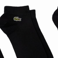 Meias Lacoste Sport Low Cut Pretas 3 Pares  Oferta + Barato