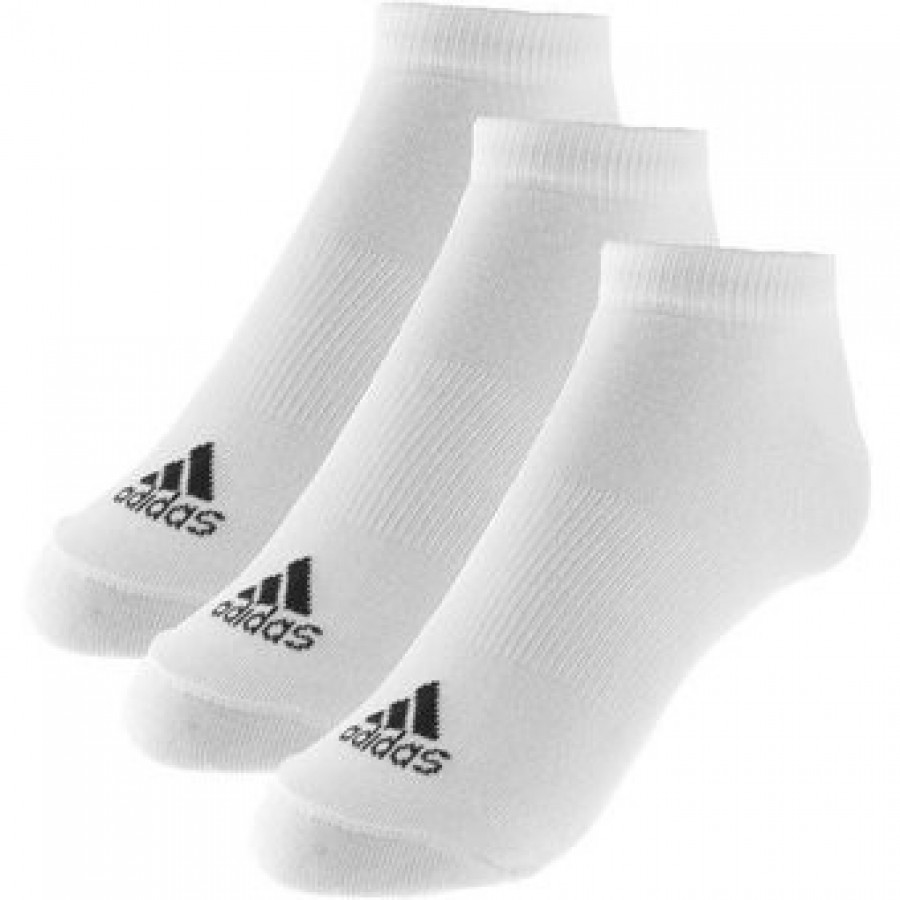 Adidas performance no show meias brancas finas 3 par  Oferta + Barato