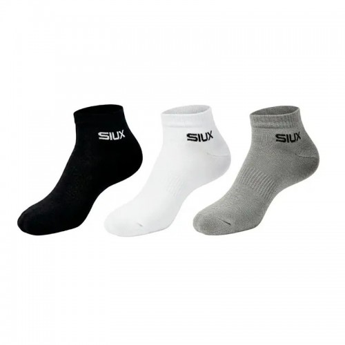 Siux Basic 26 Short Socks Black White Gray 3 Pairs