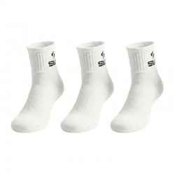 Calcetines Siux Basic 26 Caña Media Blanco 3 Pares