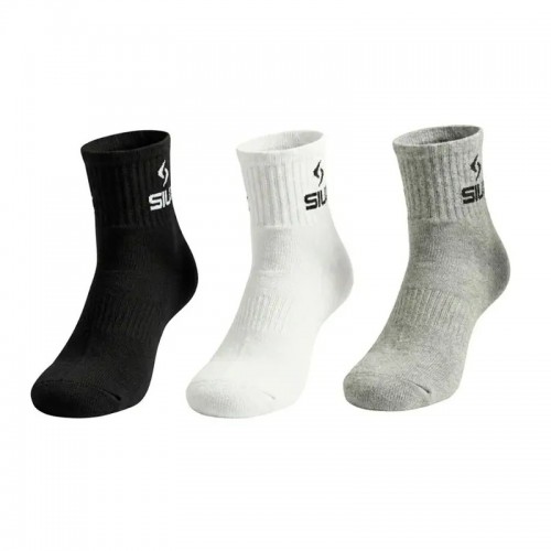 Siux Basic 26 Mid-Calf Socks Black Gray White 3 Pairs