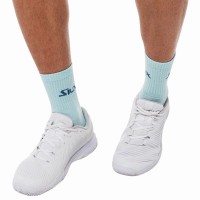 Calcetines Siux Reveal Caña Media Blanco Turquesa 2 Pares