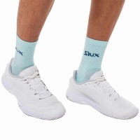 Calcetines Siux Reveal Caña Media Blanco Turquesa 2 Pares