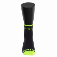 Softee Mid-Calf Socks Black Fluorescent Yellow 1 Pair