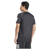 Camiseta Adidas Club 3 Stripes Negro Blanco