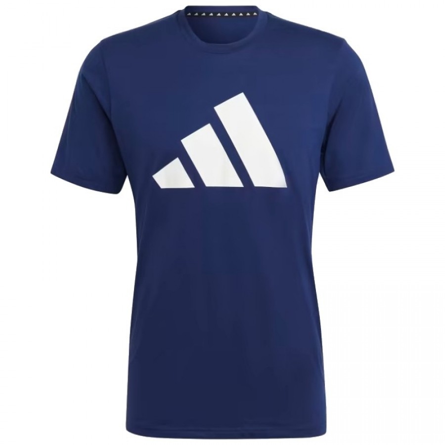 T-shirt Adidas Essentials Bleu Foncé Blanc  Offre - Pas cher