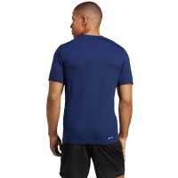 T-shirt Adidas Essentials Bleu Foncé Blanc  Offre - Pas cher