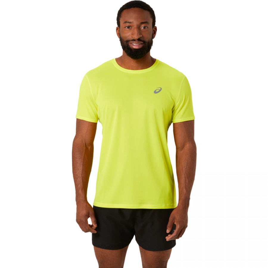 T-shirt Asics Core Jaune Fluo  Offre - Pas cher