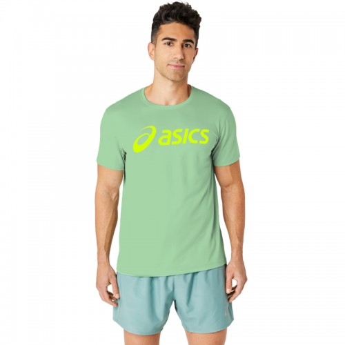 Camiseta Asics Core Celadon Claro Amarillo Fluor Camiseta Asics Core Celadon Claro Amarillo Fluor