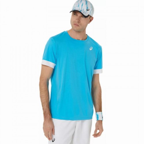 Camiseta Asics Court Aqua Blanco Brillante Camiseta Asics Court Aqua Blanco Brillante