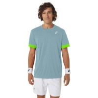 Camiseta Asics Court Azul Lima Electrico  Offer + Cheap