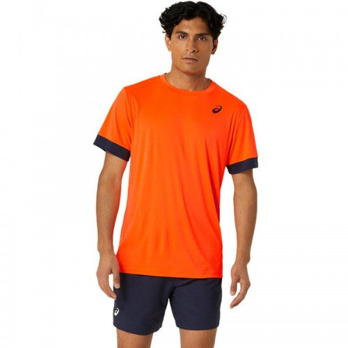 Camiseta Asics Court Naranja Azul Medianoche Camiseta Asics Court Naranja Azul Medianoche