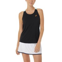 Camiseta Asics Court Performance Negro Menta Mujer  Oferta + Barato