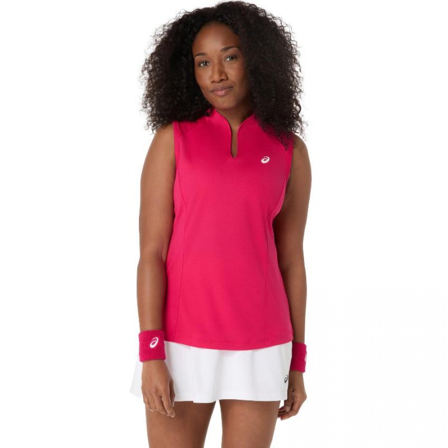 Asics Court Maglietta da donna rosa brillante  Offerta + Economico
