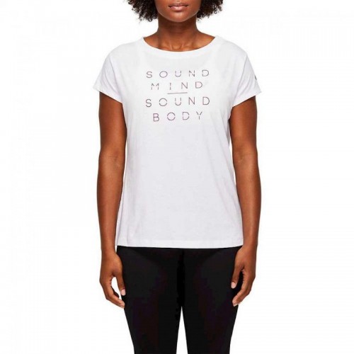Camiseta Asics Graphic Blanco Brillante Mujer Camiseta Asics Graphic Blanco Brillante Mujer