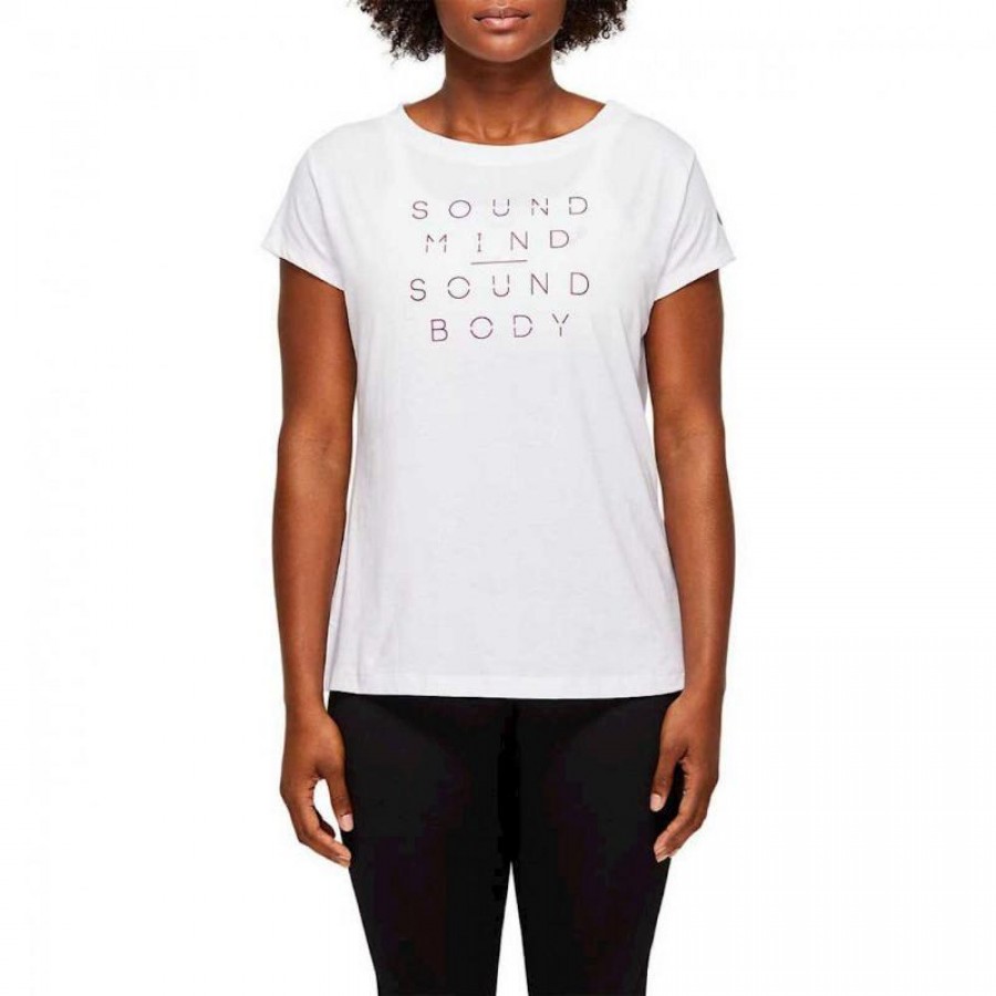 Camiseta Asics Graphic Blanco Brillante Mujer  Oferta + Barato