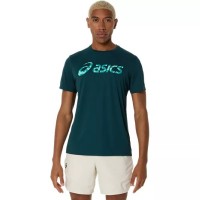 Camiseta Asics Match Graphique saisonnier Verde Saxon  Offre - Pas cher