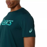 Camiseta Asics Match Graphique saisonnier Verde Saxon  Offre - Pas cher