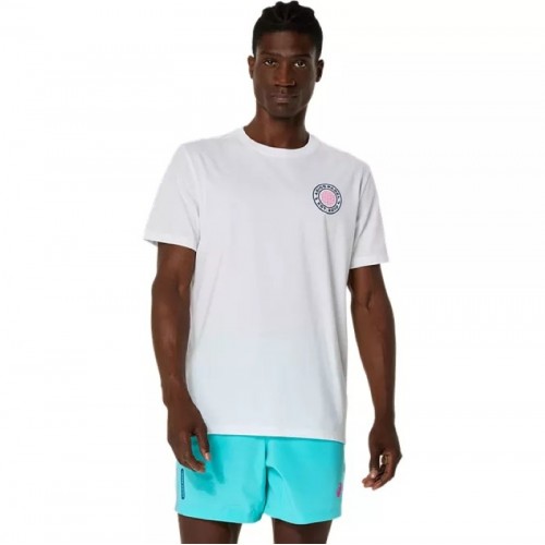 Camiseta Asics Padel Court Graphic SS Top Blanco Camiseta Asics Padel Court Graphic SS Top Blanco
