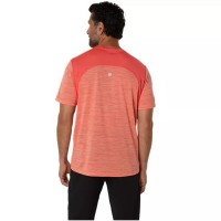 Camiseta Asics Road SS Top Coral Arena  Offre - Pas cher