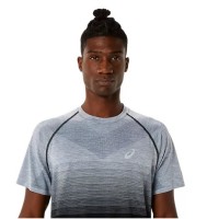 Camiseta Asics Seamless SS Top Negro Performance Gris  Oferta + Barato