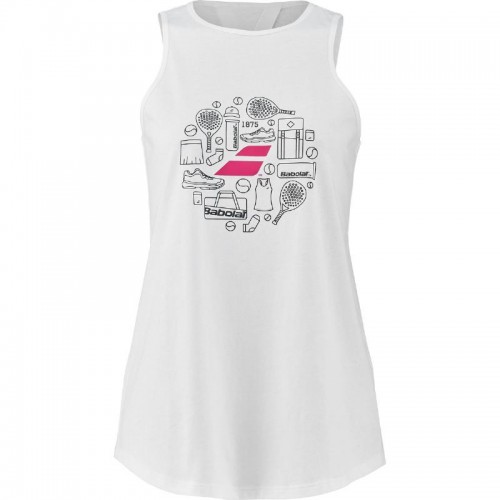 Camiseta Babolat Cotton Blanco Mujer Camiseta Babolat Cotton Blanco Mujer
